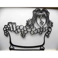 Uttermost branches wall art, set of 2, silver, 20.5x36.63 by uttermost. Lady In Bathtub With Bubbles Bathroom Decor Metal Wall Art On Popscreen