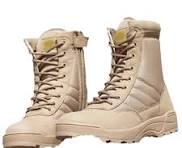 Botas militares de cuero al aire libre de invierno para hombre, botas  militares transpirables de combate del ejército, zapatos de senderismo