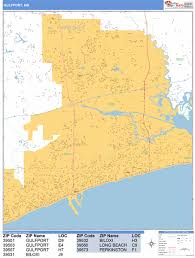This will display the zip code of the selected location from new york, us on google map. Gulfport Mississippi Zip Code Wall Map Basic Style By Marketmaps