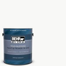 behr ultra 1 gal ultra pure white satin enamel interior paint and primer in one