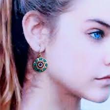 Top Class Impression Turquoise Earrings,coral Earring,blue Lapis Lazuli  Earring,silver Plated Earring,nepali Earring,valentine Special Gift.