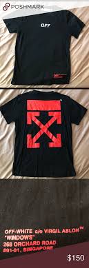 Off White Men S Black And Red T Shirt Black And Red Red Tshirt Shirts