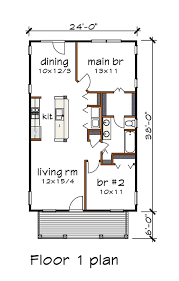 We'd use its spacious front porch as an alfresco living area. House Plan 75517 Bungalow Style With 912 Sq Ft 2 Bed 1 Bath