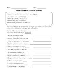 Practicing Four Kinds Of Sentences Worksheet Types Of Sentences Worksheet Complex Sentences Worksheets Types Of Sentences