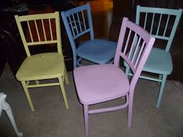 Four Pastel Wooden Chairs In Annie Sloan Chalk Paint Wooden Chair Chair Milk Paint