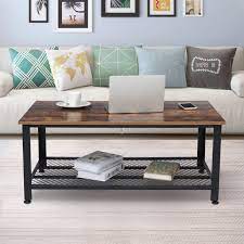 ( 3.6) out of 5 stars. Industrial Coffee Table With Storage Drawers For Living Room Cocktail End Tables Wood Furniture With Metal Frame Walmart Com Walmart Com