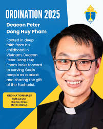Born in Hanoi and raised in a Catholic farming village, Deacon Peter Pham  followed a call to the priesthood that began as an altar boy in Vietnam.  Now a seminarian at St.