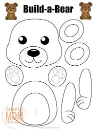 Basic prewriting, 2 part puzzles, matching, coloring the rabbit, 9 piece puzzle. Free Printable Woodland Cut And Paste Bear Craft