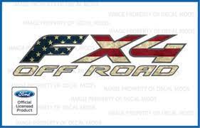 2 1997 2008 Ford F150 Fx4 Off Road Decals Stickers American Flag Worn Fwflag Ebay American Flag Sticker Ford F150 Fx4 American Flag Wear