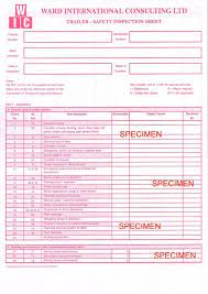 The templates and checklists below have been revised in line with the work safely protocol which was. Trailer Inspection Pad Ward International Consulting Ltd