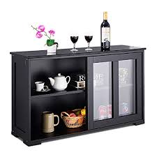 Great savings & free delivery / collection on many items. Costzon Kitchen Storage Sideboard Antique Stackable Cabinet For Home Cupboard Buffet Dining Room Black Sideboard With Sliding Door Window In Dubai Uae Whizz Buffets Sideboards
