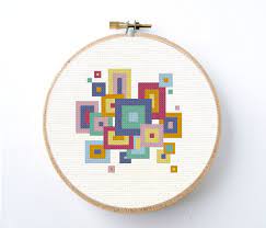 Here are all of our free patterns in one place! Instant Download For An Easy Mid Century Modern Geometric Style Counted Cross Stitch Patten Cross Stitch Geometric Modern Cross Stitch Patterns Stitch Patterns