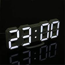 Best led digital alarm clock. 3d Led Wall Clock Night Light Modern Digital Alarm Clock Desk Night Light For Living Room Office 24 Or 12 O Clock Amazon De Home Kitchen