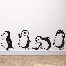 Cute Little Penguin Wall Decals Decorate Your Child S Room Or Nursery 7 Tall And Easy To Install Wall Painting Decor Simple Wall Paintings Penguin Wall