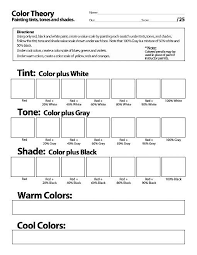 Teach Students How To Apply And Mix Colors Using Either Paint Or Colored Pencils This Printable 8 5 Color Theory Worksheet Art Worksheets Color Theory Lessons