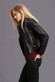 Leather Biker Jacket Leather Biker Jacket Fashion Clothing For Tall Women
