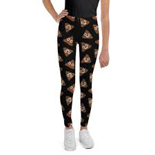 Poop Emoji Youth Leggings, Funny Printed Leggings, Sizes 8-20 Years - Etsy  UK