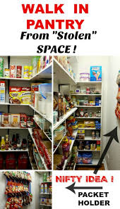 Overhead garage storage rack and accessories kit ceiling drop range: Walk In Pantry From Stolen Space With A Blast