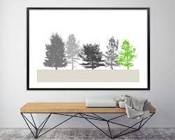 Botanical Art Green Extra Large Wall Art Giclee Print Up To 40x60 Huge Wall Decor Nature Prints Minimalist Poster Black And White Acrylicpainting Original