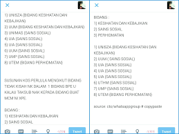 Menjalankan aktiviti kesedaran,kebajikan,kemajuan dalam bidang sosial,ekonomi,kesihatan dan sebagainya demi agama,bangsa dan negara. Ct On Twitter Just Sharing What I Got I Hope It Can Be Helpful Spm2016 Upuonline Upu Extra Help Https T Co 9wsfnrzggu