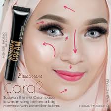 Shimmer Cream utk wajah yg glowing & blh digunakan sbg eyeshadow base utk  elak pembayang mata crack. Ia jg blh dicampur bersama bedak asas jenis  cecair blh mendapatkan litupan glowing dan kalis