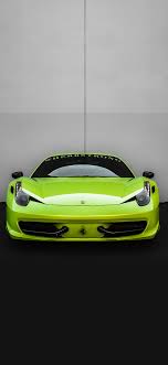 6 watchers 6 watchers 6 watchers. Green Ferrari On Black Asphalt Wallpaper Wallpapersmax