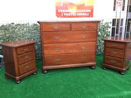 Armadio ante scorrevoli legno massello intarsio sconti sulle spese di spedizione. Como 2 Comodini In Legno Massello Arte Povera Camera Da Letto Offerta