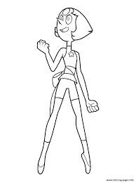 Printable cartoon network coloring pages. Steven Universe Pearl Cartoon Coloring Pages Printable