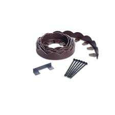 Proflex 20 Ft Brown Scalloped Woodgrain Plastic No Dig Edging Kit 3011bre 20c The Home Depot In 2021 Landscape Edging Brick Edging Paver Edging