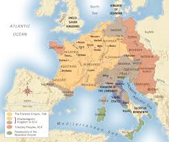 The process of building the frankish germanic empire began at the dawn of the high middle ages. The Empire Of Charlemagne 8th Century Maps On The Web