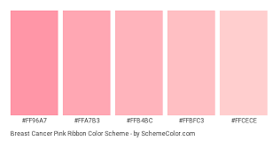 breast cancer pink ribbon color scheme monochromatic