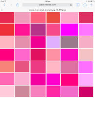 Colour Palette Pink Color Chart Different Shades Of Pink