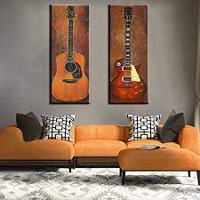 Maybe you would like to learn more about one of these? Amazon Com Guitar Photo Wall Decoration Music Art Image Printed On Canvas Stretched And Framed Ready To Hang For Living Room Bedroom Home Decoration Posters Prints