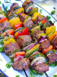 Mediterranean Beef Kabobs Recipe Beef Kabobs Beef Beef Recipes