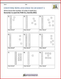 Florist tens and ones florist tens and ones. Place Value To 20 Worksheets