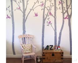 As things go a result, most renters leave the walls unvarnished or run removable lint or adhesive to adhere small artwork and lightweight posters, which leaves most apartments looking unfrequent and very temporary. Birch Tree Wall Decal White Birch Wall Decal With Leaves For Bedroom Office Vinyl Leaves