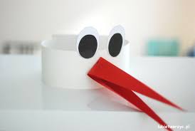 Bocian - papierowa opaska na głowę