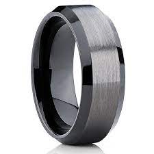 2 rings couple rings tungsten steel band cz sapphire women's wedding ring sets. Gunmetal Tungsten Collection Gunmetal Wedding Bands Gunmetal Rings Clean Casting Jewelry