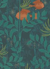 Tapete Nautilus Von Cole Dunkelgrune Tapete Tapete Petrol Tapeten
