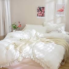 600 x 600 jpeg 116 кб. Duvet Covers Softta Luxury And Elegant White Bedding Twin Xl 3 Pcs Tassel Bohemian Duvet Cover 100 Washed Cotton Toys Games Belasidevelopers Co Ke
