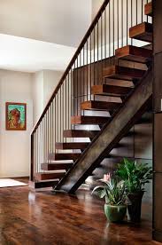 I Beam And Timber Treads Rustic Industrial Staircase Wood Railings For Stairs Stair Railing Design Modern Stairs