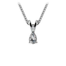 Diamond pendants can be as unique as the wearer. Pear Shaped Diamond Pendant Necklace In White Gold 1 5 Ctw