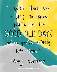 Don't say you don't have enough time. I Wish There Was A Way To Know You Re In The Good Old Days Before You Ve Actually Left Them A Inspirational Office Quotes Best Office Quotes Good Day Quotes