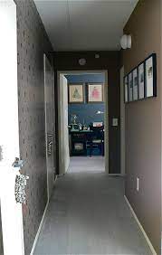 Entrance Hallway Wallpaper Or Decals On One Side Paint On The Other Not These Colors Too Dark For The Entrance Paint Trends Home New Homes