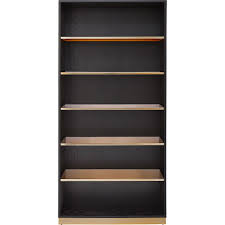 Shop Linden Black Wood Bookcase Leonhard Pfeifer S Bookcase Boldly Combines Dark Stained Timber And Warmly F Black Bookcase Bookcase Office Furniture Bookcase