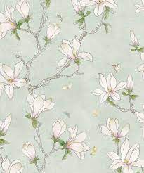 Floral Magnolia Wallpaper Large Floral Wallpaper Online Milton King In 2021 Magnolia Wallpaper Large Floral Wallpaper Floral Wallpaper