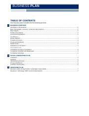 Table of contents business plan template. 2 Example Business Plan Business Plan Table Of Contents Your Business Plan Is Divided Into The Following Sections Business Overview Description Of Course Hero