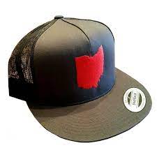 Buckeyelvr Gray Ohio State With Red Embroidery Snap Back Hat Red Embroidery Snap Backs Hats