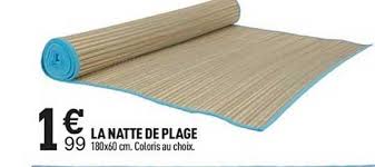 Natte de plage 2 personnes 153x198. Offre La Natte De Plage Chez Centrakor