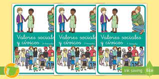 Valores é um substantivo, masculino plural de. Separadores De Albumes Valores Sociales Y Civicos